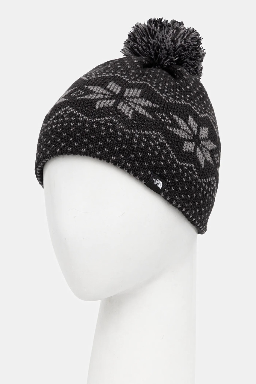 Дитяча шапка The North Face KIDS CABIN SKI TUKE колір чорний NF0A8CGTSWL1