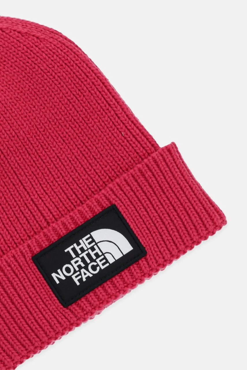 Дитяча шапка The North Face KIDS TNF LOGO BOX CUFFED BEANIE колір рожевий NF0A8CGUBOS1