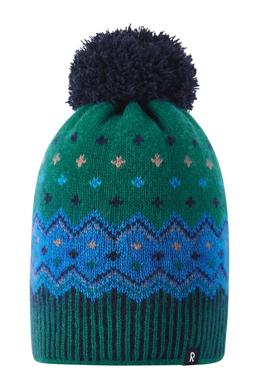 Reima căciulă de lână pentru copii Pohjoinen culoarea verde, 5300021C