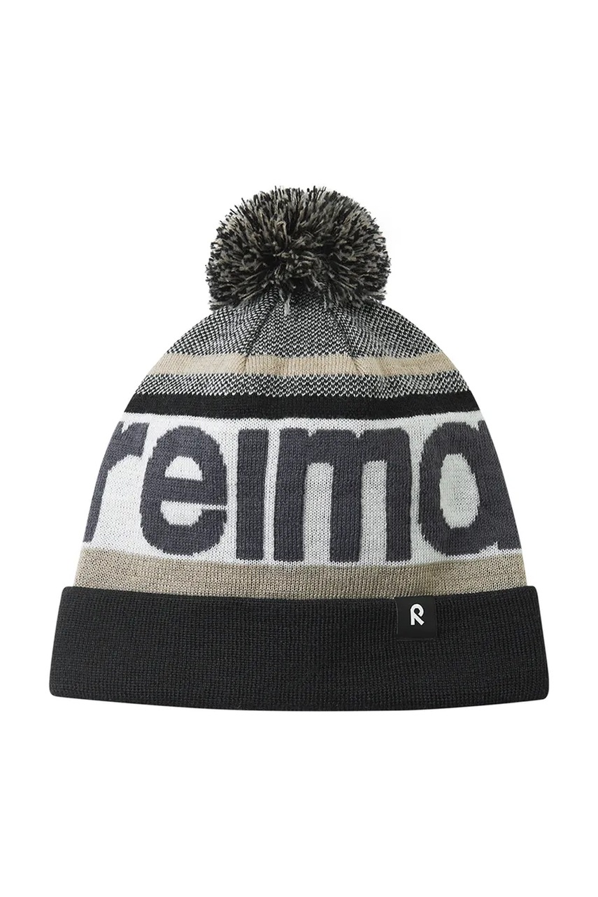 Детская шапка с добавлением шерсти Reima Taasko цвет чёрный 5300058B