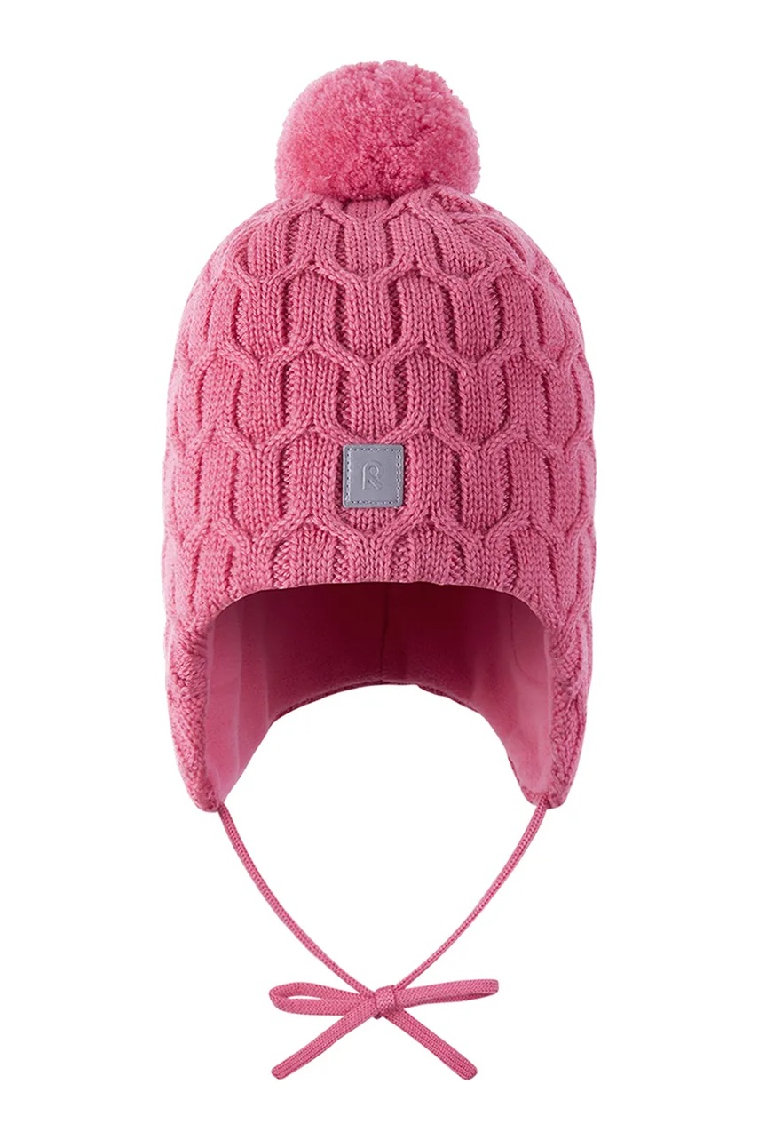 Детская хлопковая шапочка Reima Nunavut цвет розовый 5300065B Детская хлопковая шапочка Reima Nunavut цвет розовый 5300065B