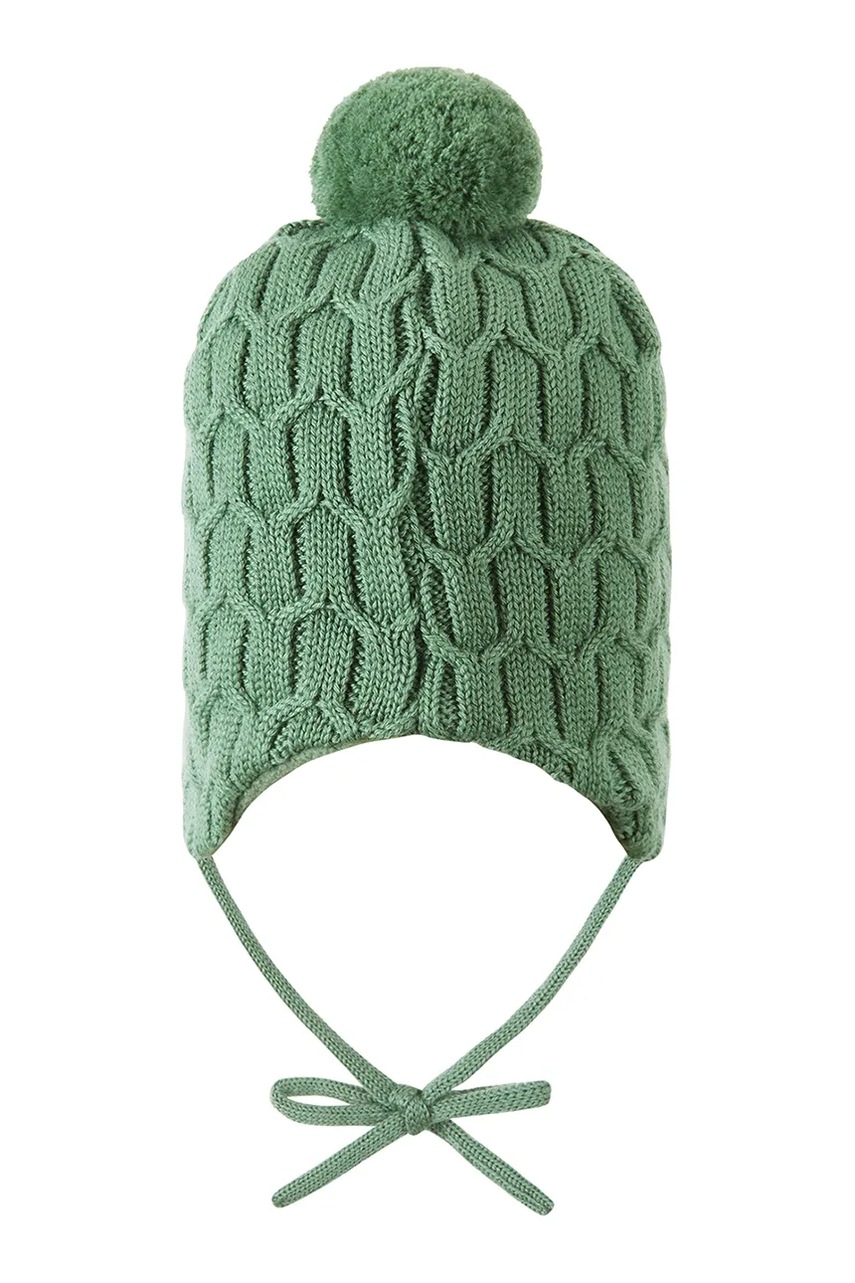 Детская хлопковая шапочка Reima Nunavut цвет зелёный 5300065B