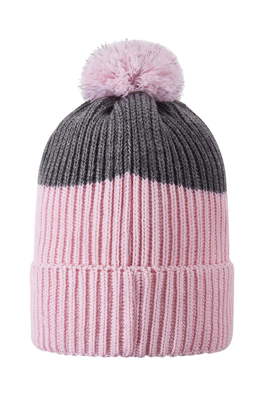 Детская шапка с добавлением шерсти Reima Pilke цвет розовый 5300085C