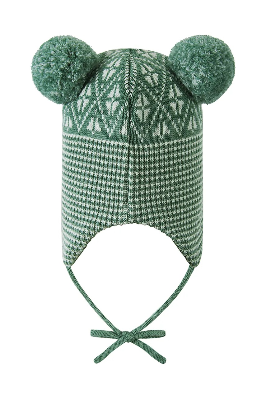 Детская хлопковая шапочка Reima Kuuru цвет зелёный 5300215B