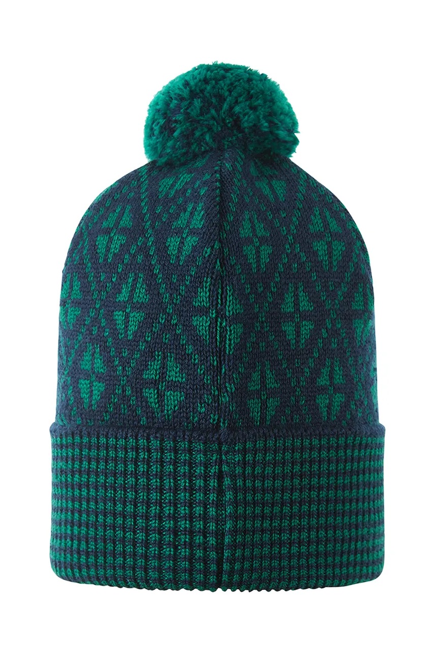 Детская хлопковая шапочка Reima Kuurassa цвет зелёный 5300216B