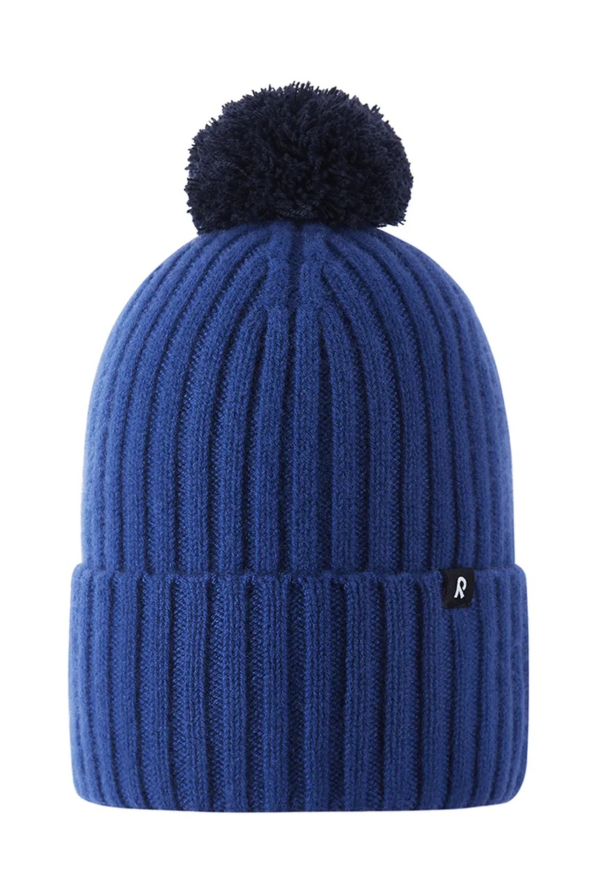 Дитяча шапка з додаванням вовни Reima Topsu колір синій 5300227B