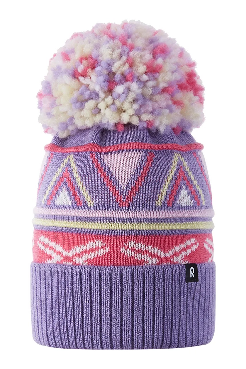 Детская шапка с добавлением шерсти Reima Kirjoen цвет фиолетовый 5300286B