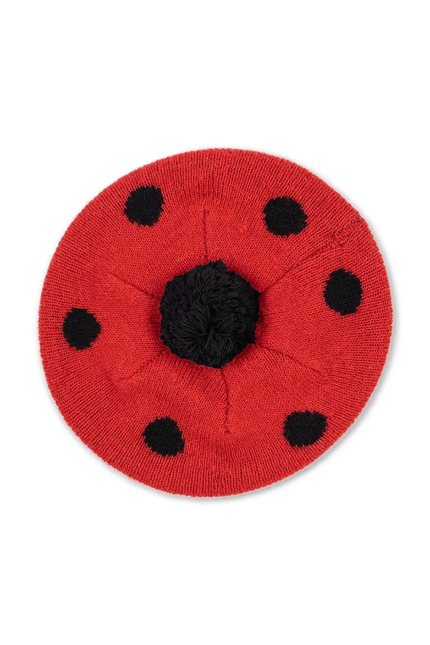 Шапка Konges Sløjd LADYBUG BERET цвет красный KS103494