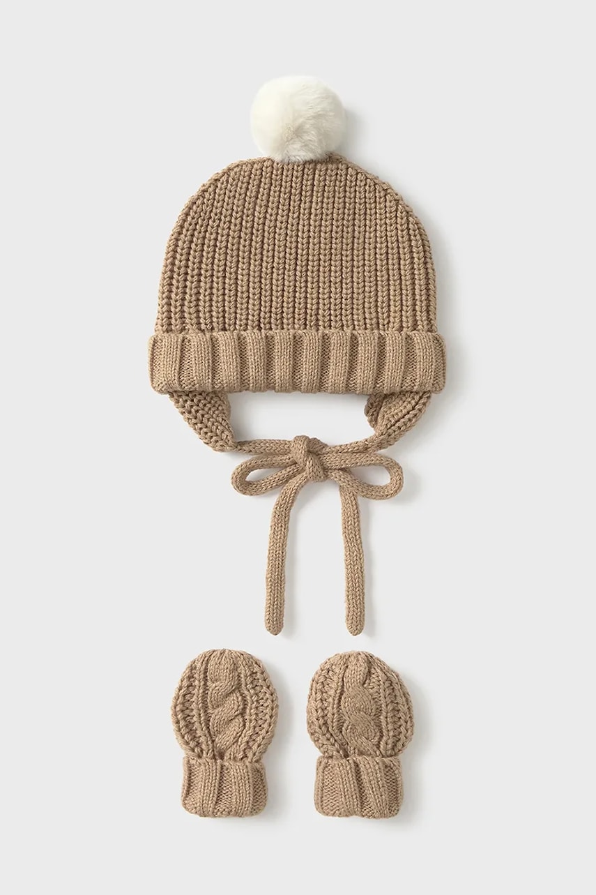 Mayoral Newborn compleu bebe culoarea maro, 9929