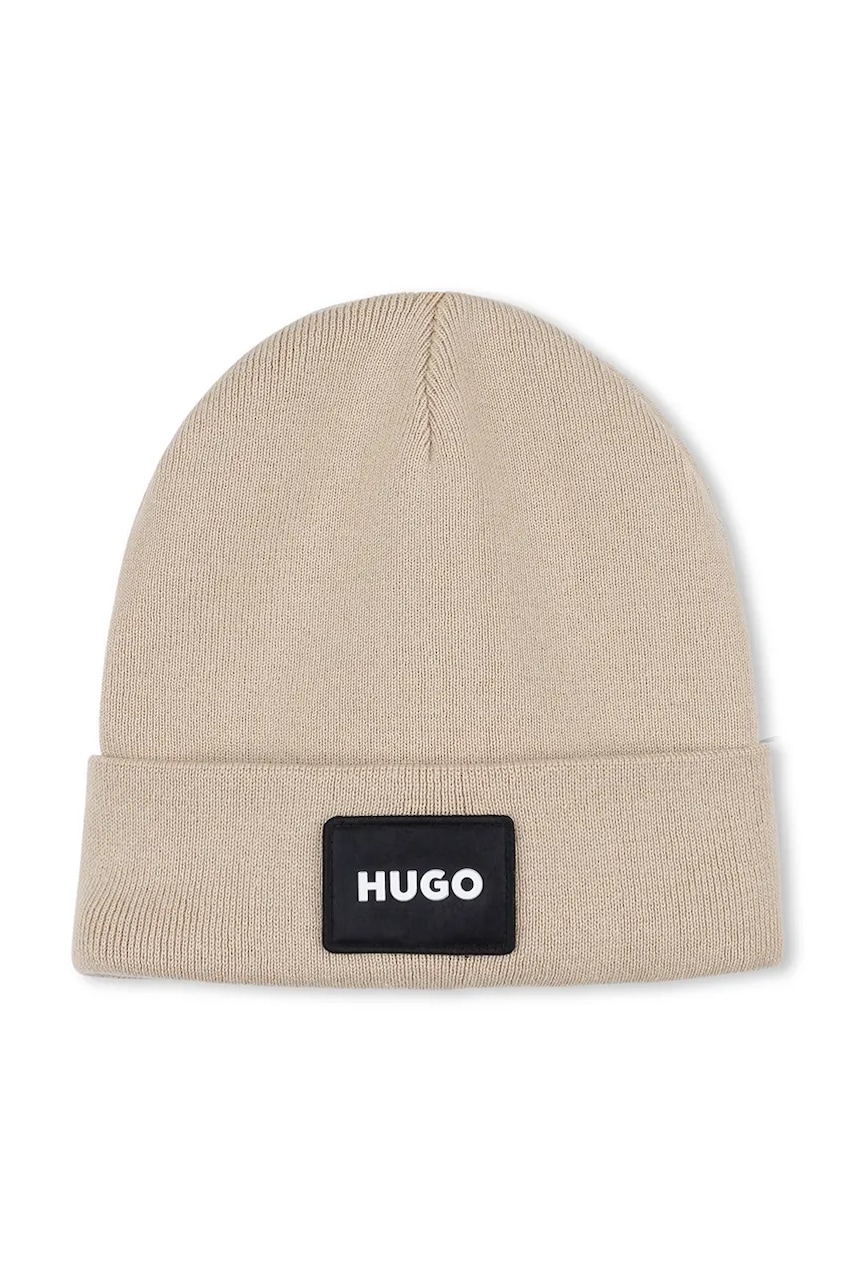 Levně Čepice HUGO béžová barva, G00560