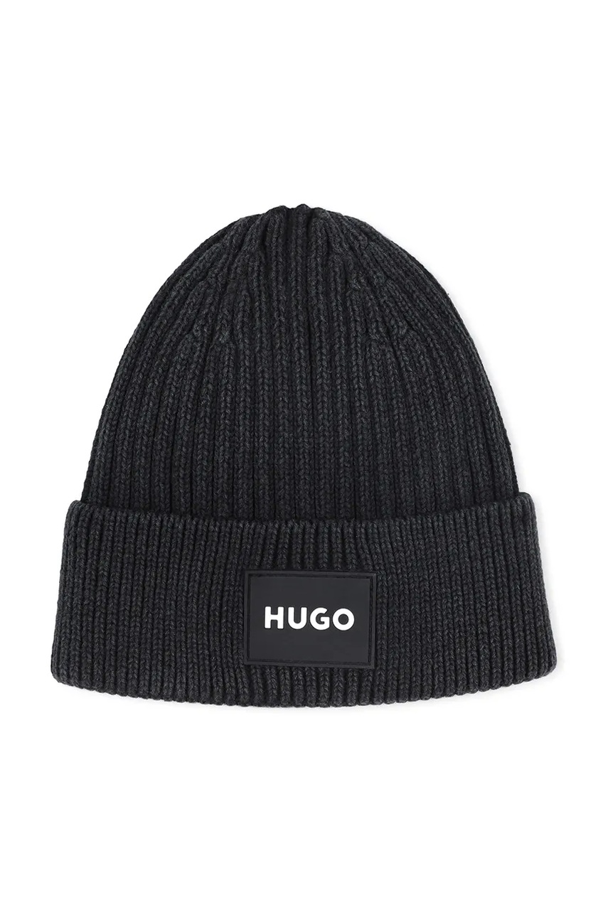 HUGO căciulă de bumbac pentru copii culoarea negru, G00563