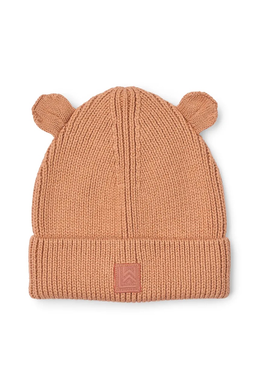 Детская хлопковая шапка Liewood Gina Beanie цвет оранжевый LW20105
