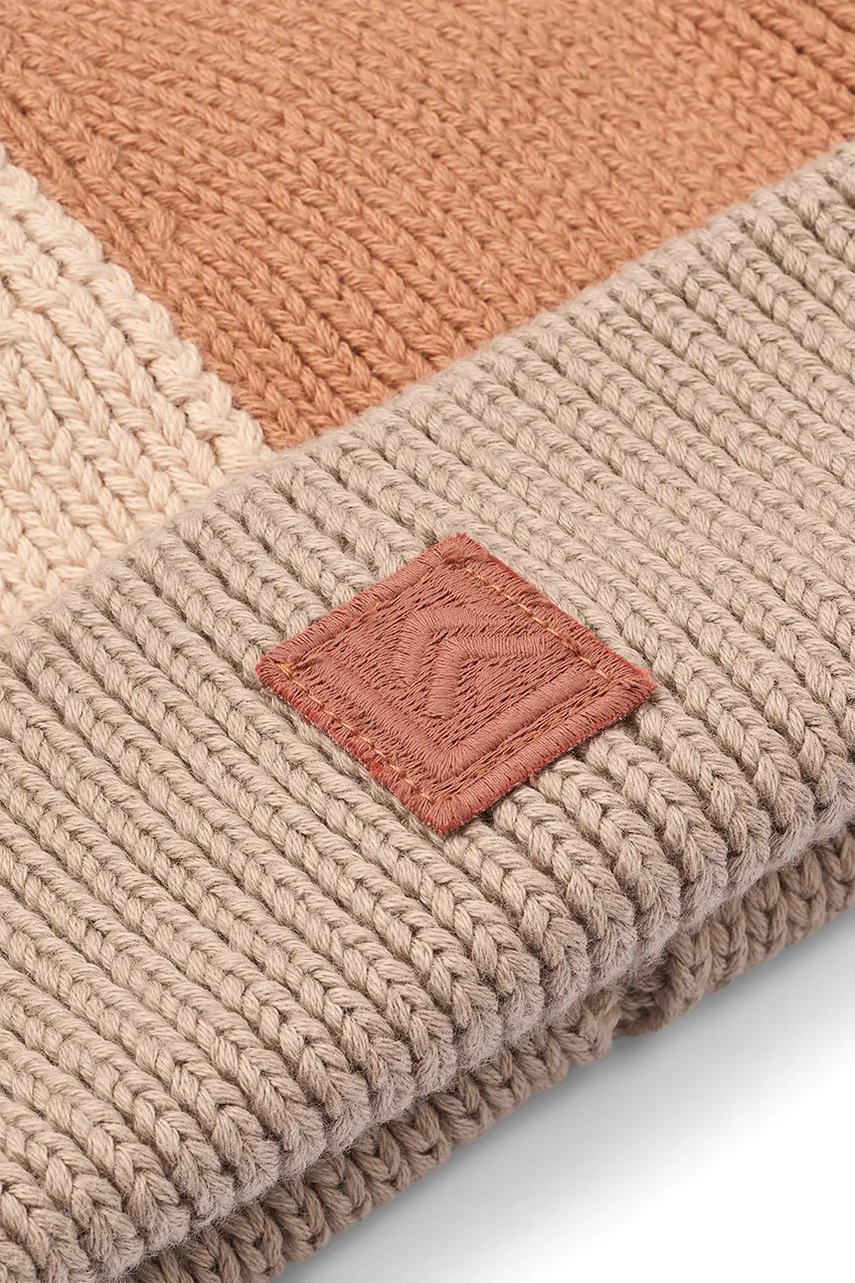 Детская хлопковая шапка Liewood Ezra Beanie цвет оранжевый LW20106