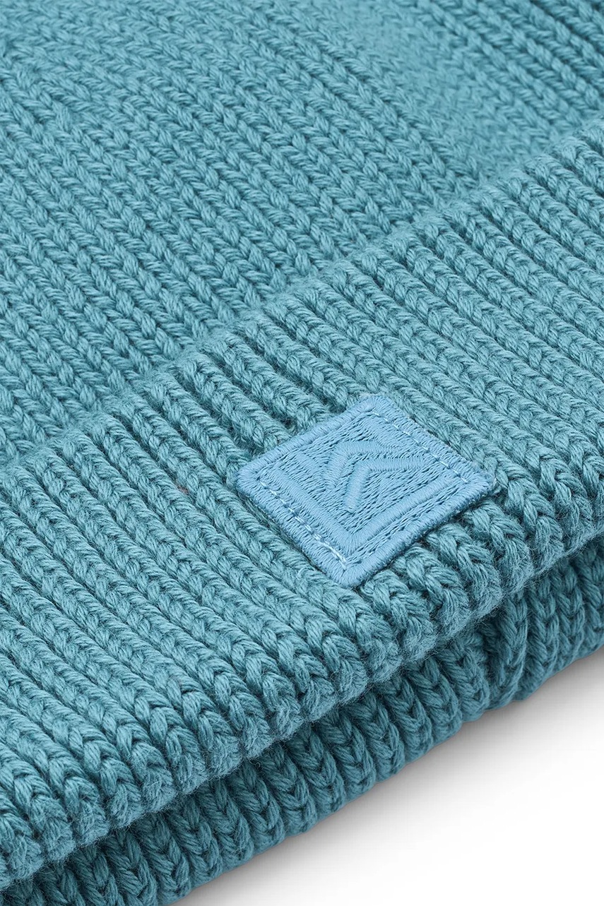 Детская хлопковая шапка Liewood Ezra Beanie цвет бирюзовый LW20106