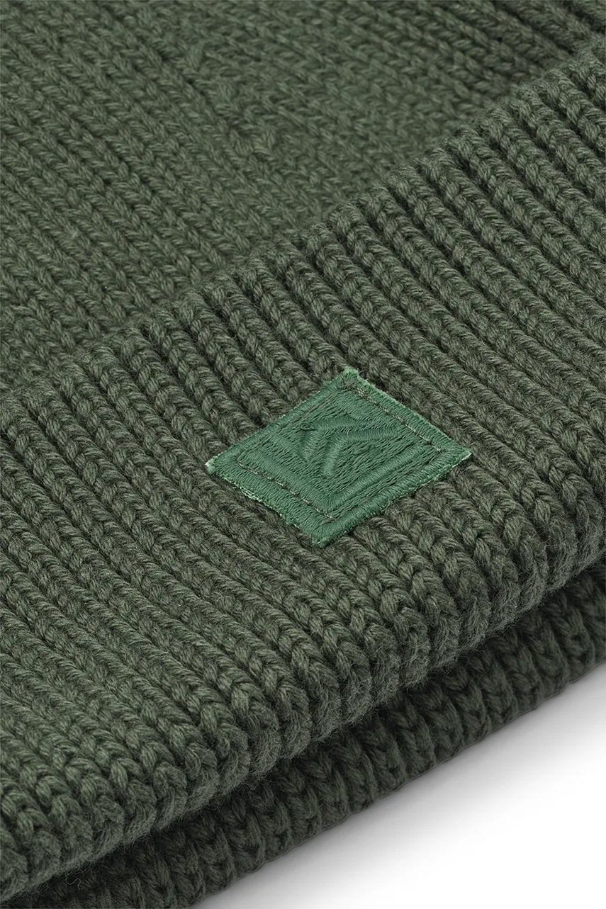 Детская хлопковая шапка Liewood Gina Dino Beanie цвет зелёный LW20197