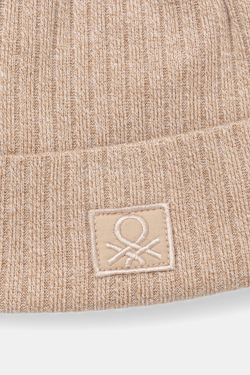 Детская шапка United Colors of Benetton цвет бежевый 6FEECA027