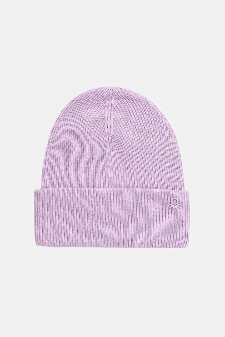United Colors of Benetton căciulă de lână pentru copii culoarea violet, 126WCA00X