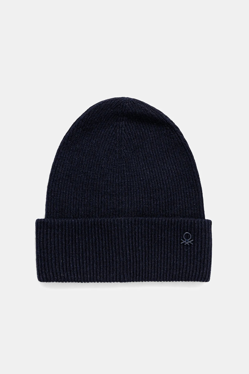 United Colors of Benetton căciulă de lână pentru copii culoarea bleumarin, 126WCA00X