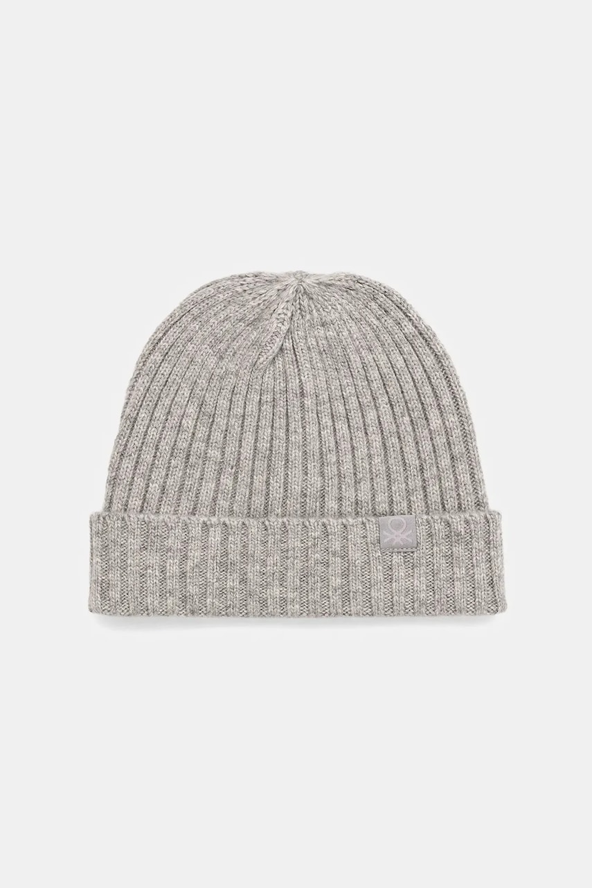 United Colors of Benetton căciulă de lână pentru copii culoarea gri, 126WGA006