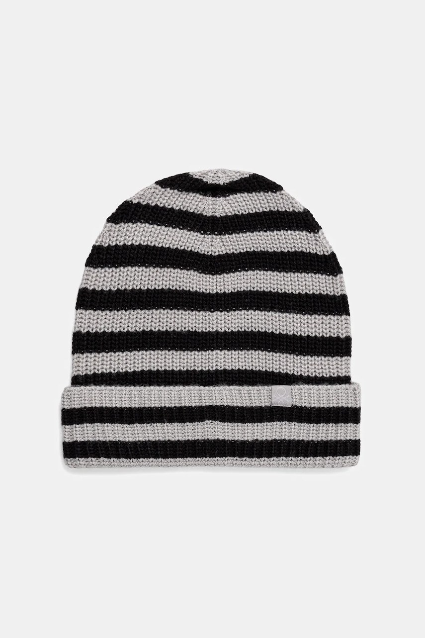 Levně Dětská čepice United Colors of Benetton šedá barva, 1370QA015