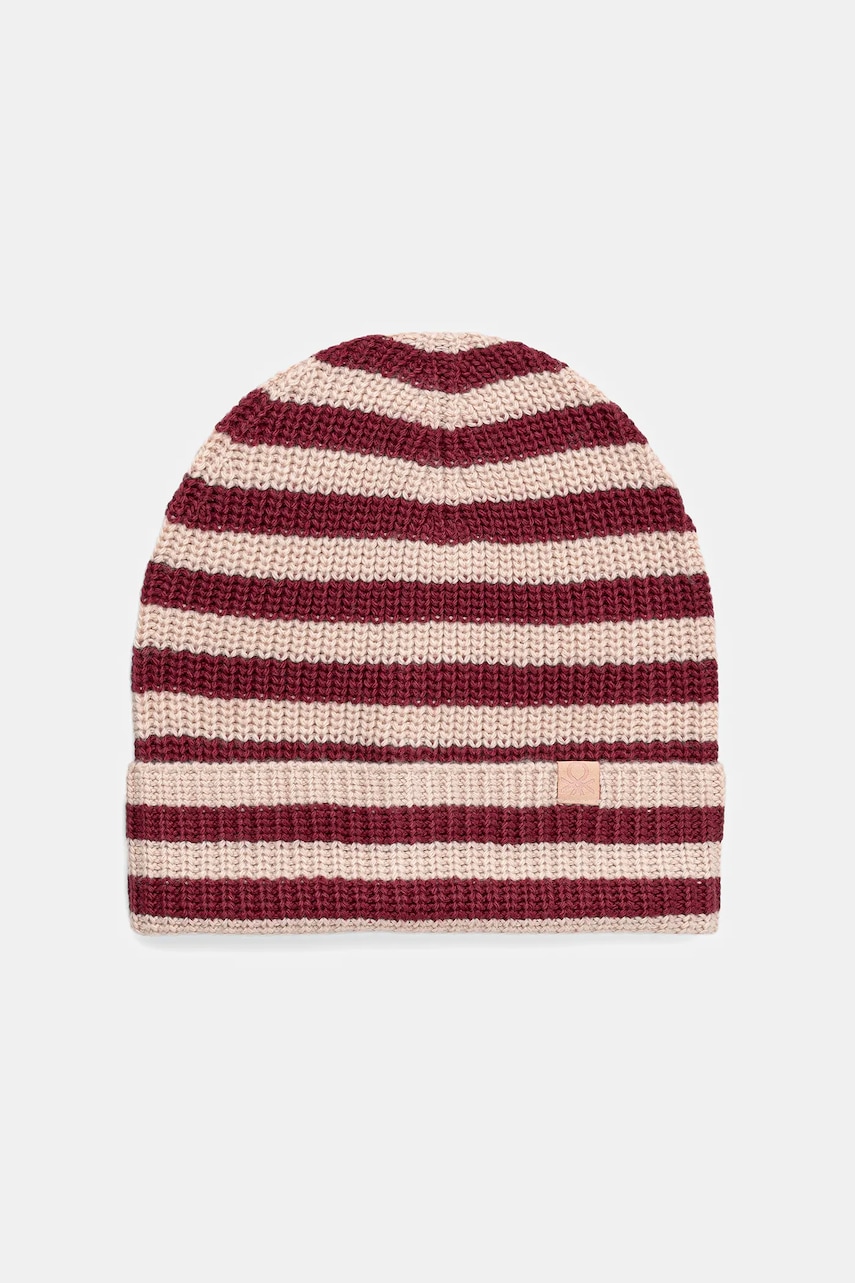 Levně Dětská čepice United Colors of Benetton vínová barva, 1370QA015
