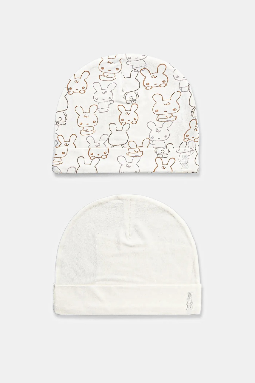 United Colors of Benetton căciulă copii 2-pack culoarea bej, 3DKAAA001