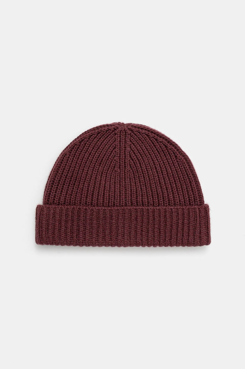 BOSS căciulă de lână BECKHAM X BOSS culoarea bordo, 50552850
