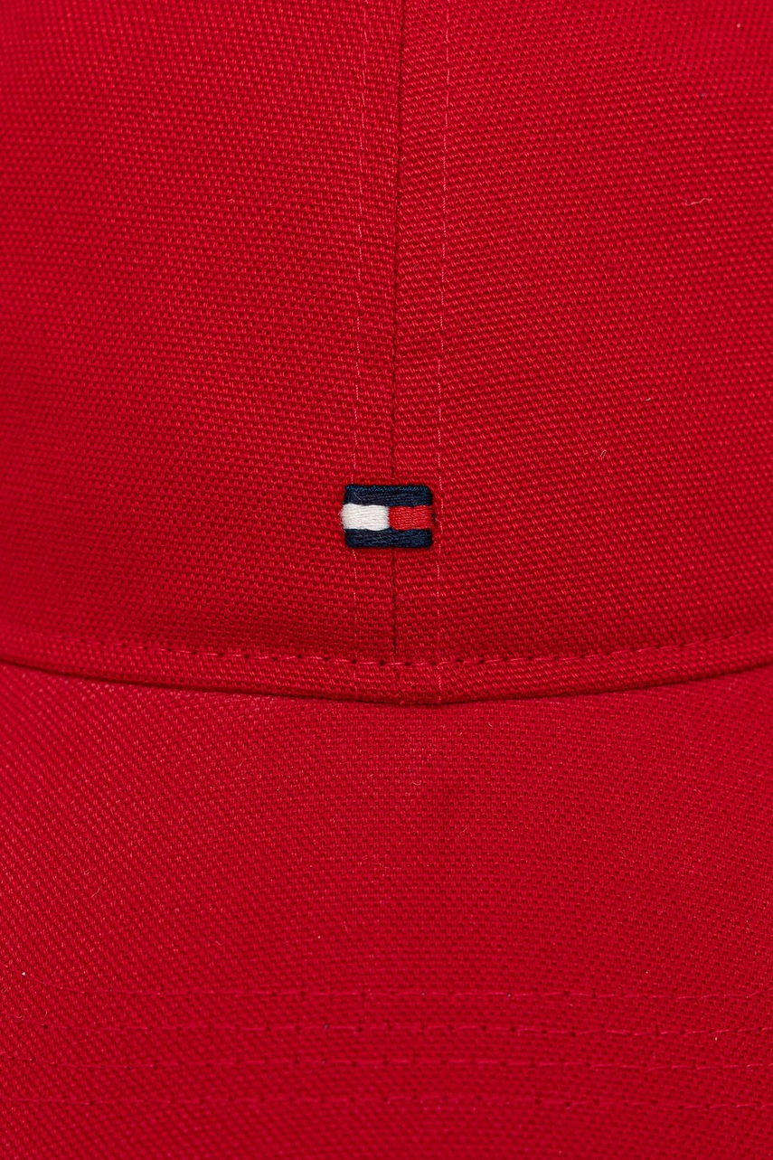 Хлопковая кепка Tommy Hilfiger цвет красный AM0AM13426 Хлопковая кепка Tommy Hilfiger цвет красный AM0AM13426