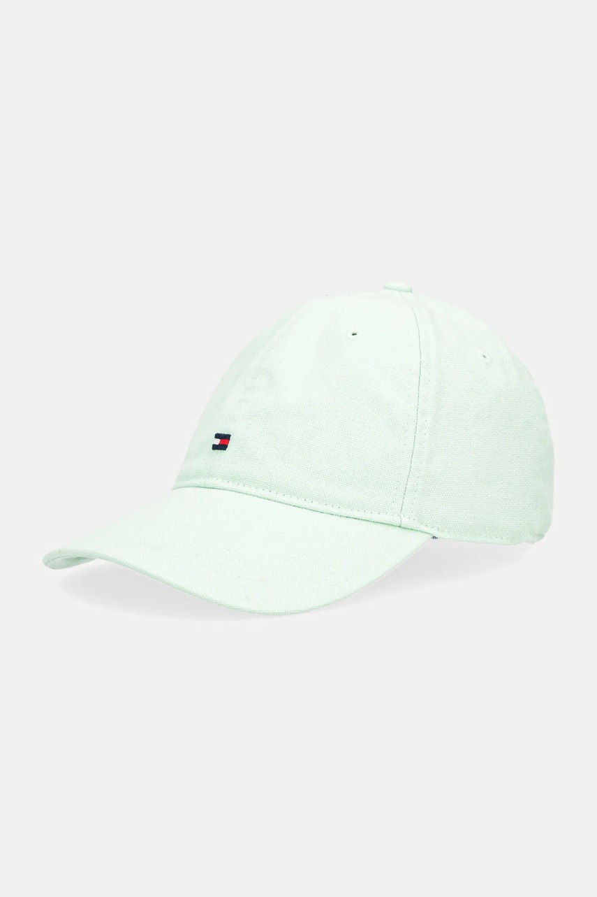 Levně Bavlněná baseballová čepice Tommy Hilfiger zelená barva, AM0AM13426