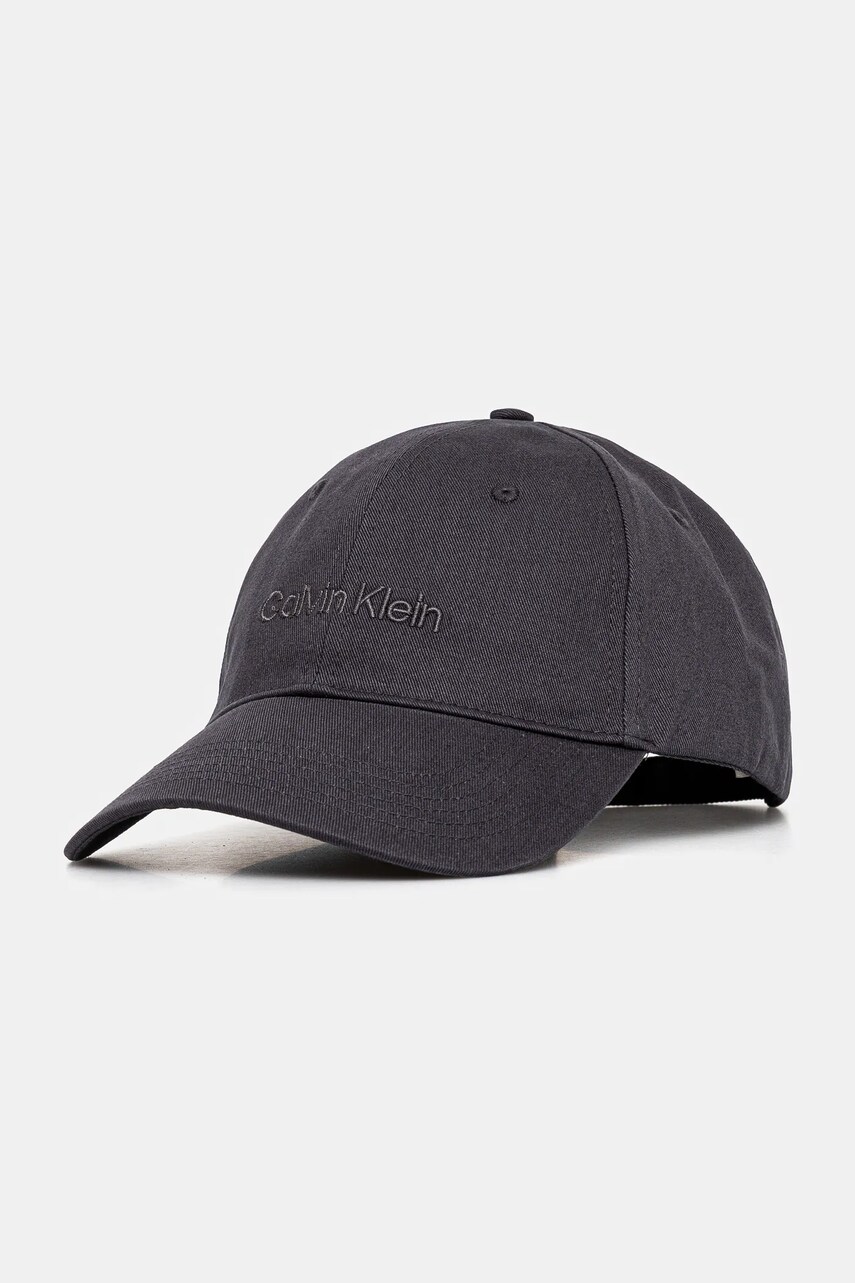 Levně Bavlněná baseballová čepice Calvin Klein tmavomodrá barva, s aplikací, LV04D5003G