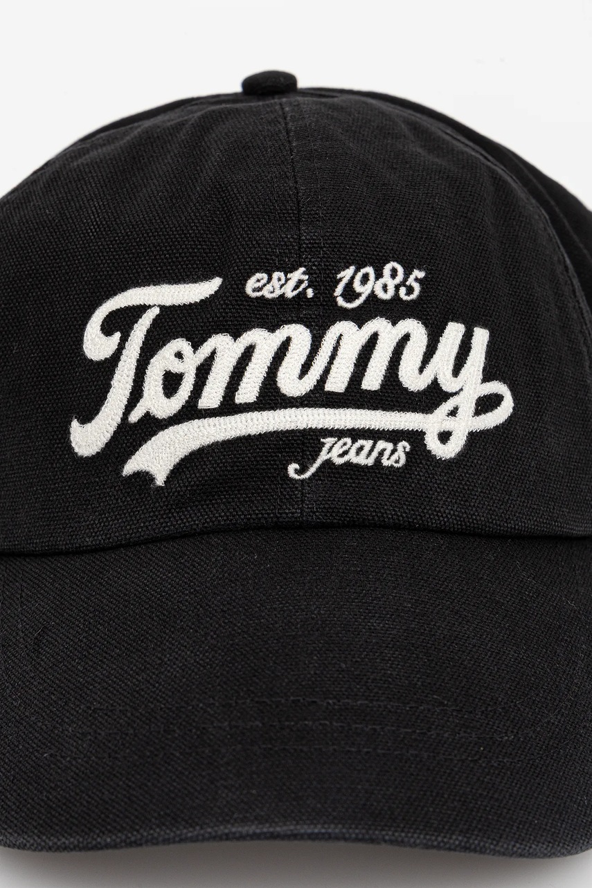 Хлопковая кепка Tommy Jeans цвет чёрный AM0AM13550