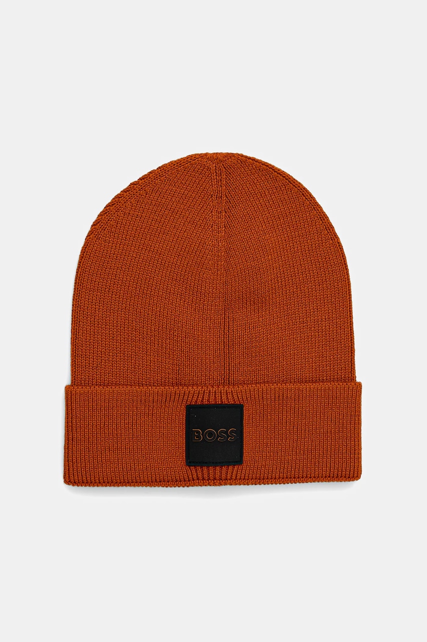 BOSS Orange căciulă de lână culoarea portocaliu, 50546155