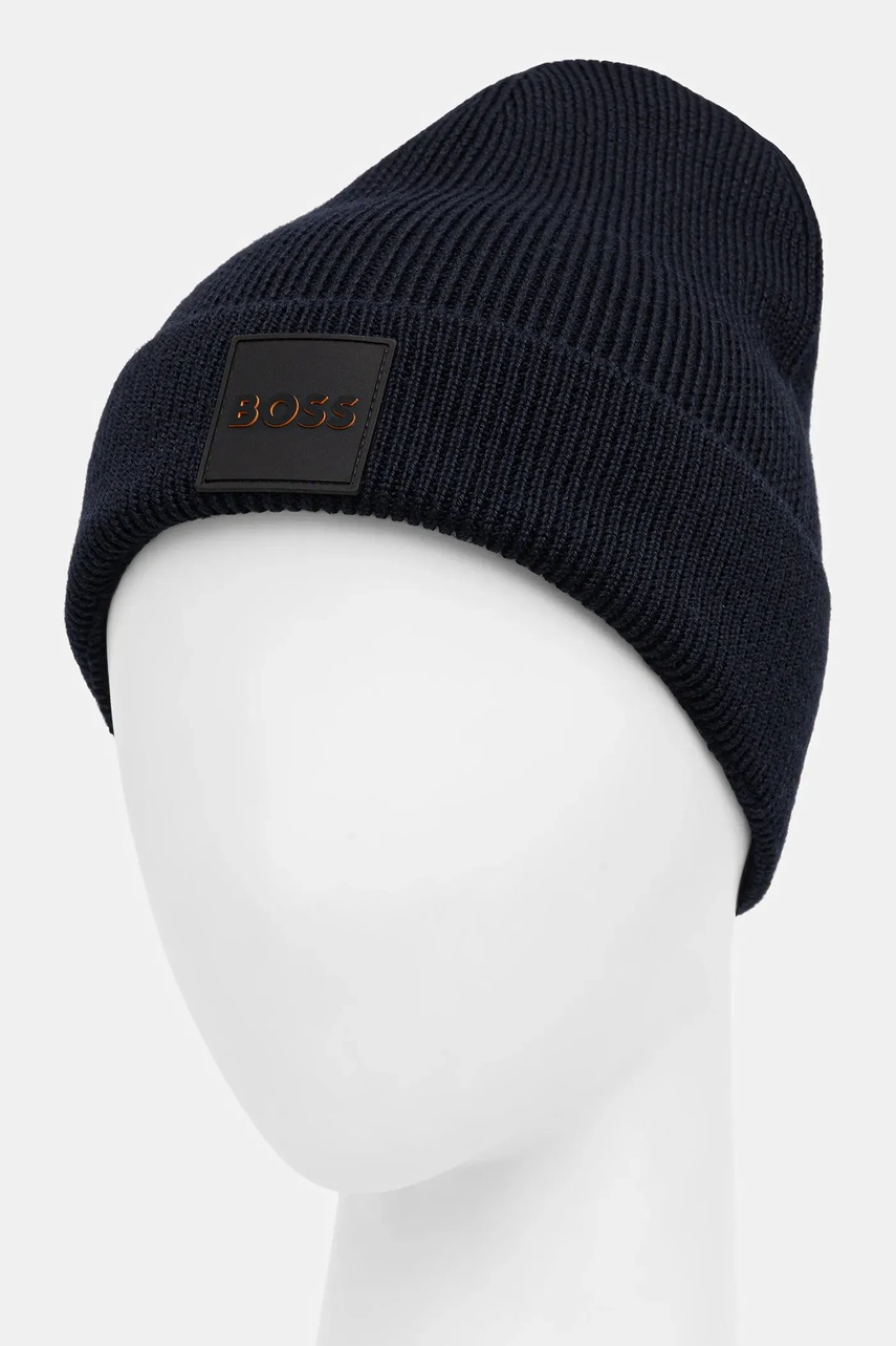 Шапка с шерстью BOSS Orange цвет синий  50546155