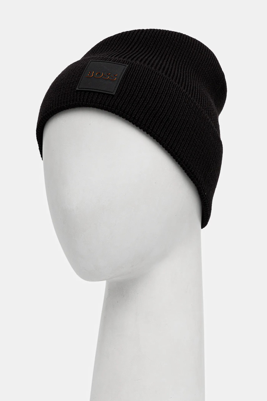 Шапка с шерстью BOSS Orange цвет чёрный  50546155