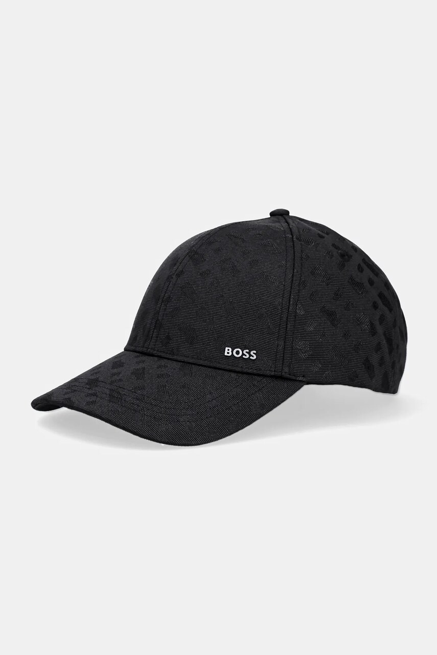 BOSS sapca culoarea negru, cu imprimeu, 50544405