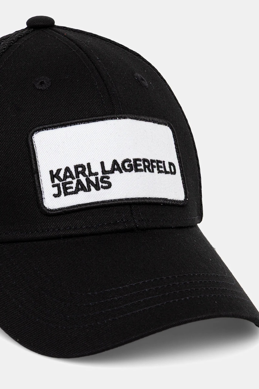 Кепка Karl Lagerfeld Jeans цвет чёрный с аппликацией A2M33089