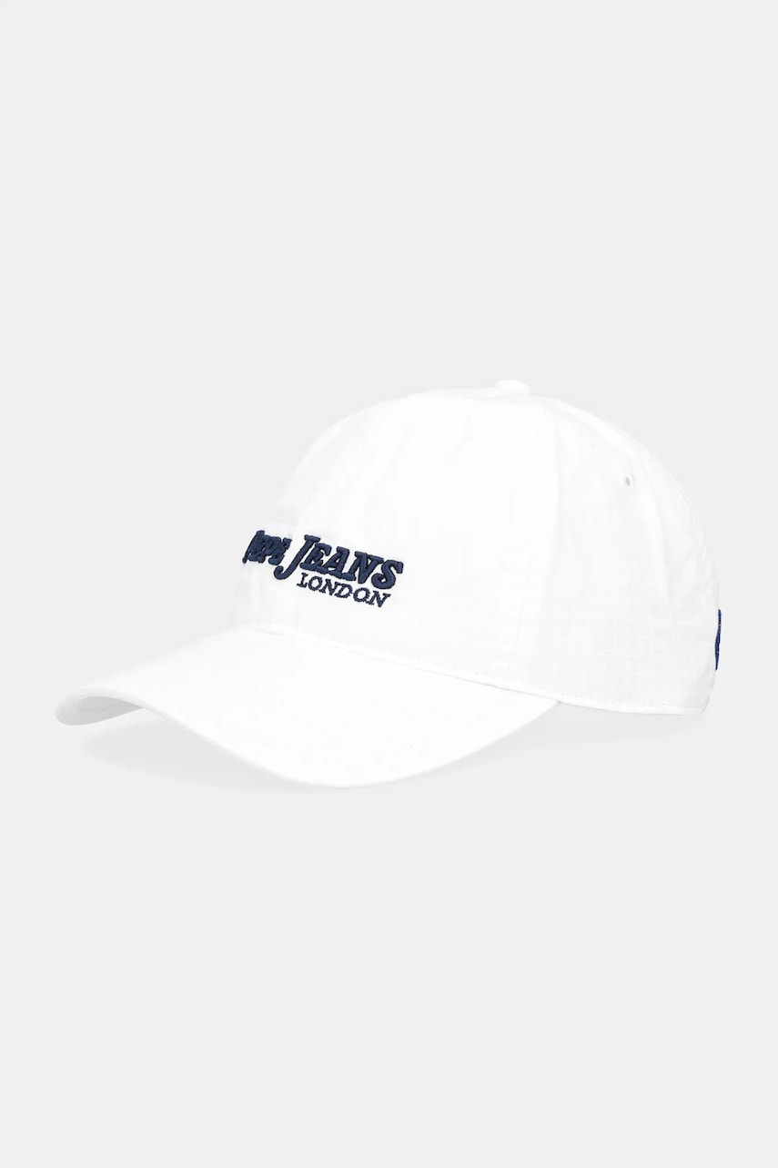 Levně Bavlněná baseballová čepice Pepe Jeans bílá barva, s aplikací, PM040571
