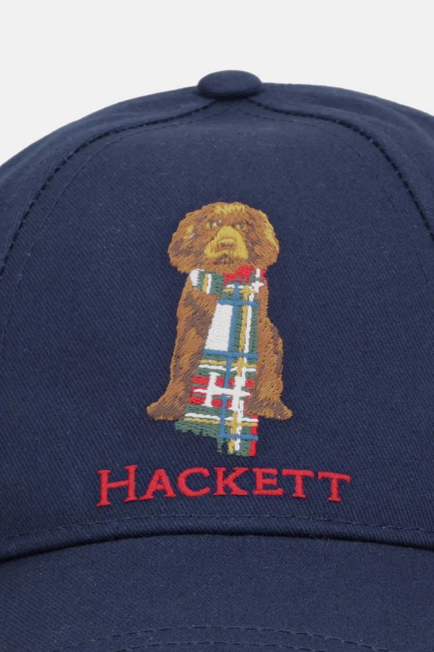 Хлопковая кепка Hackett London цвет синий HM0400046
