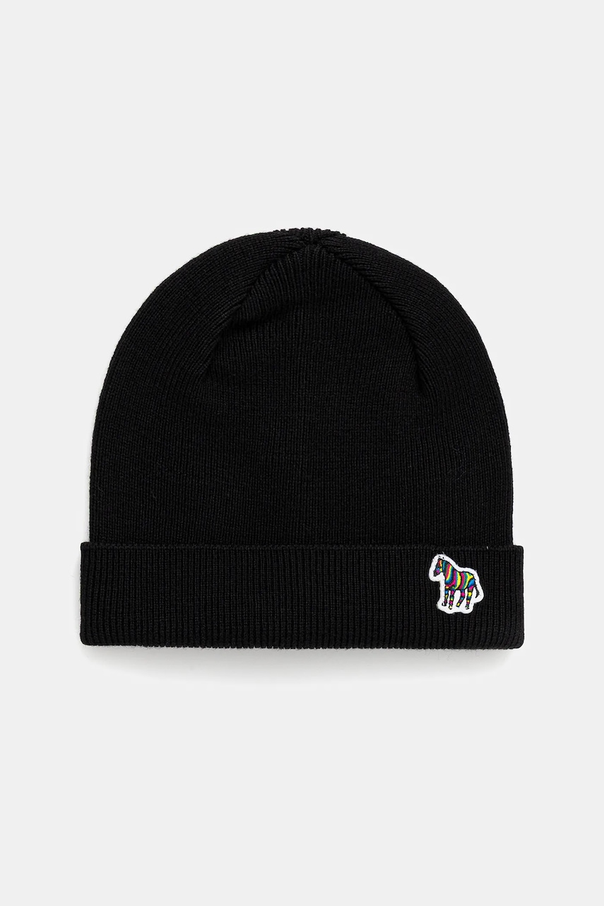 Paul Smith căciulă de lână culoarea negru, M1A-383MK-TZEBRA