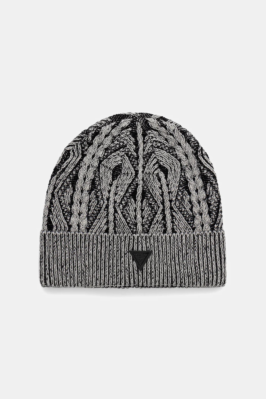 Levně Čepice s příměsí vlny Guess šedá barva, M5BZ14 Z0531