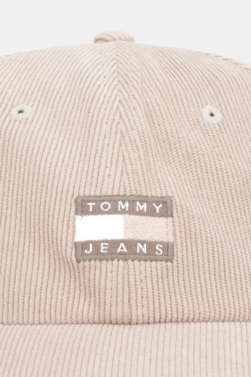 Вельветовая кепка Tommy Jeans цвет бежевый AM0AM13667