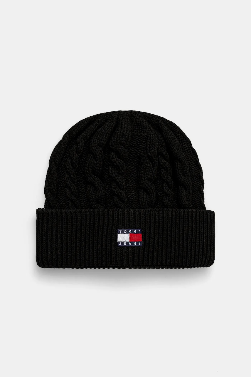 Tommy Jeans căciulă culoarea negru, AM0AM13670