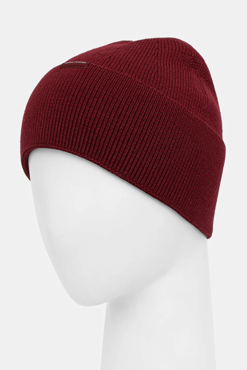 Шапка с примесью шерсти Armani Exchange цвет бордовый  XM001534 AF14008