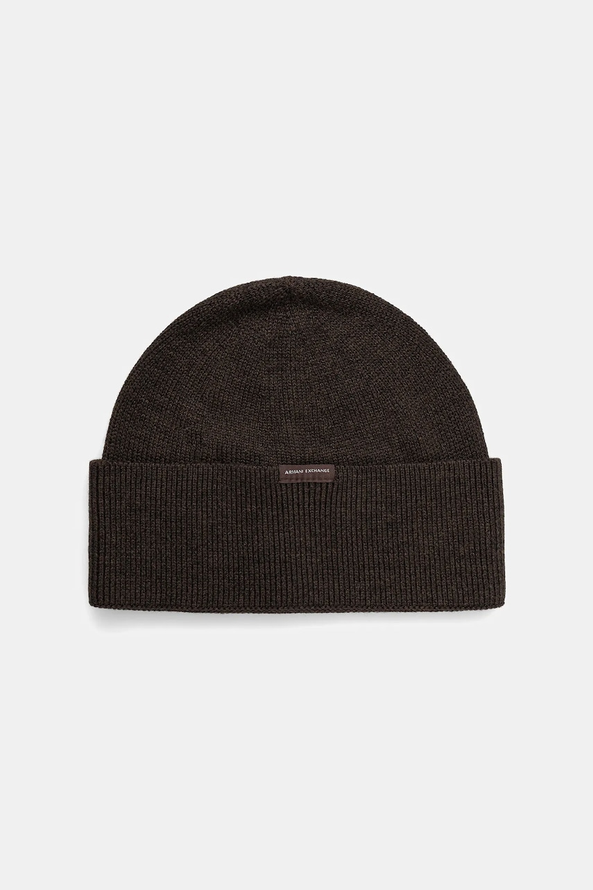 Armani Exchange căciulă din amestec de lână culoarea verde, XM001534 AF14008