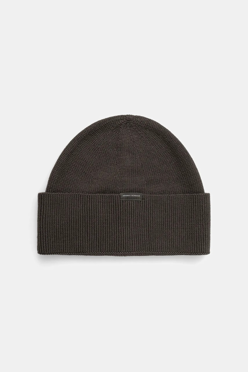 Armani Exchange caciula din amestec de lana culoarea verde, XM001534 AF14008