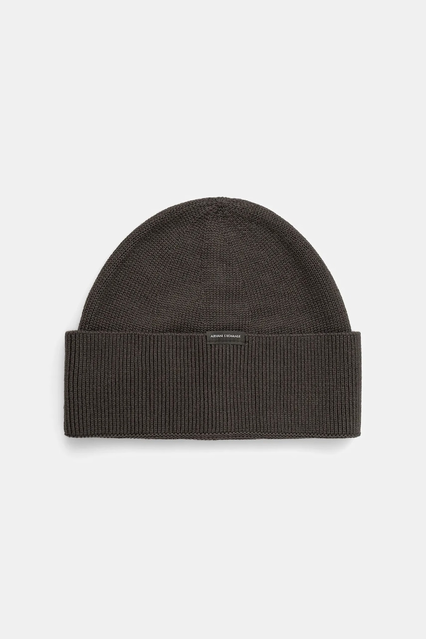 Armani Exchange căciulă din amestec de lână culoarea verde, XM001534 AF14008