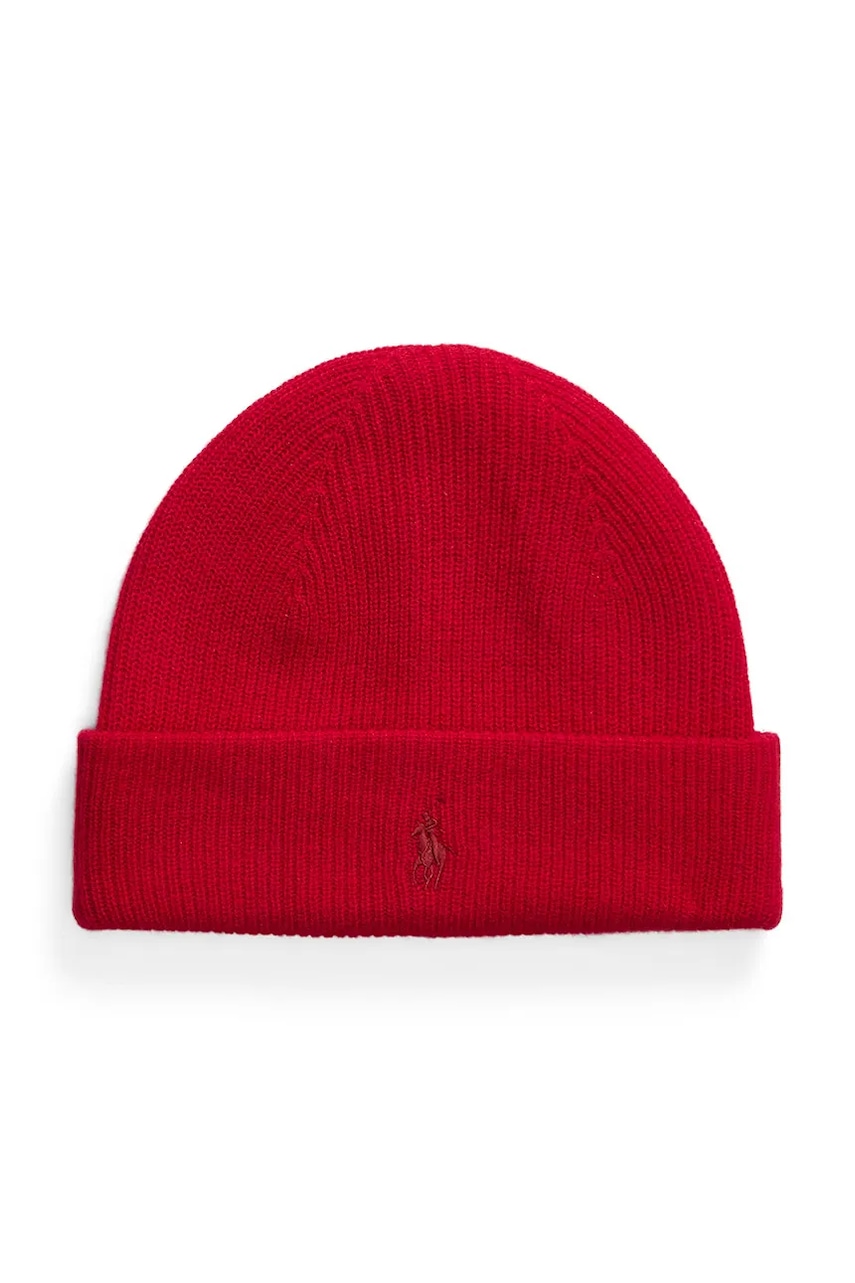 Levně Kašmírová čepice Polo Ralph Lauren hnědá barva, 710920660