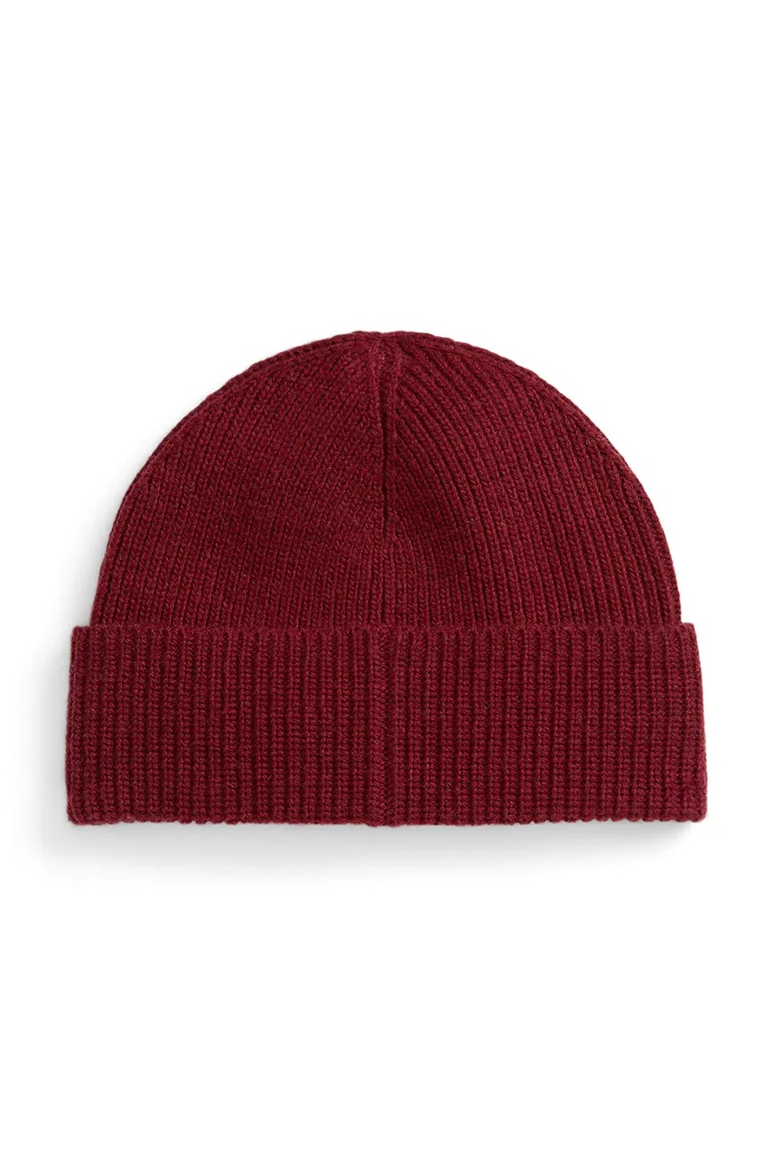 Шапка с добавлением шерсти Polo Ralph Lauren цвет бордовый  449P02041