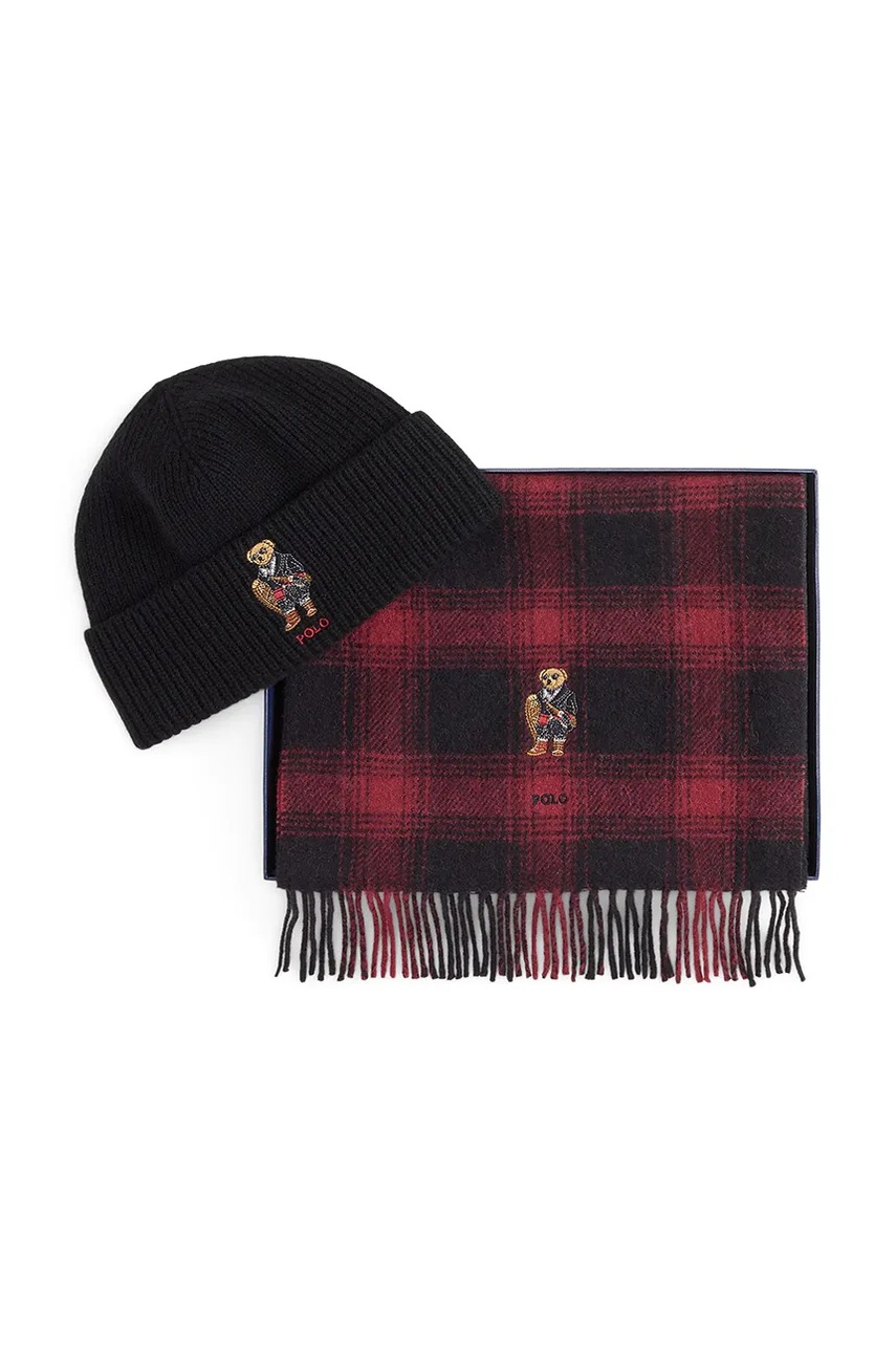 Шерстяная шапка и шарф Polo Ralph Lauren 449P02049