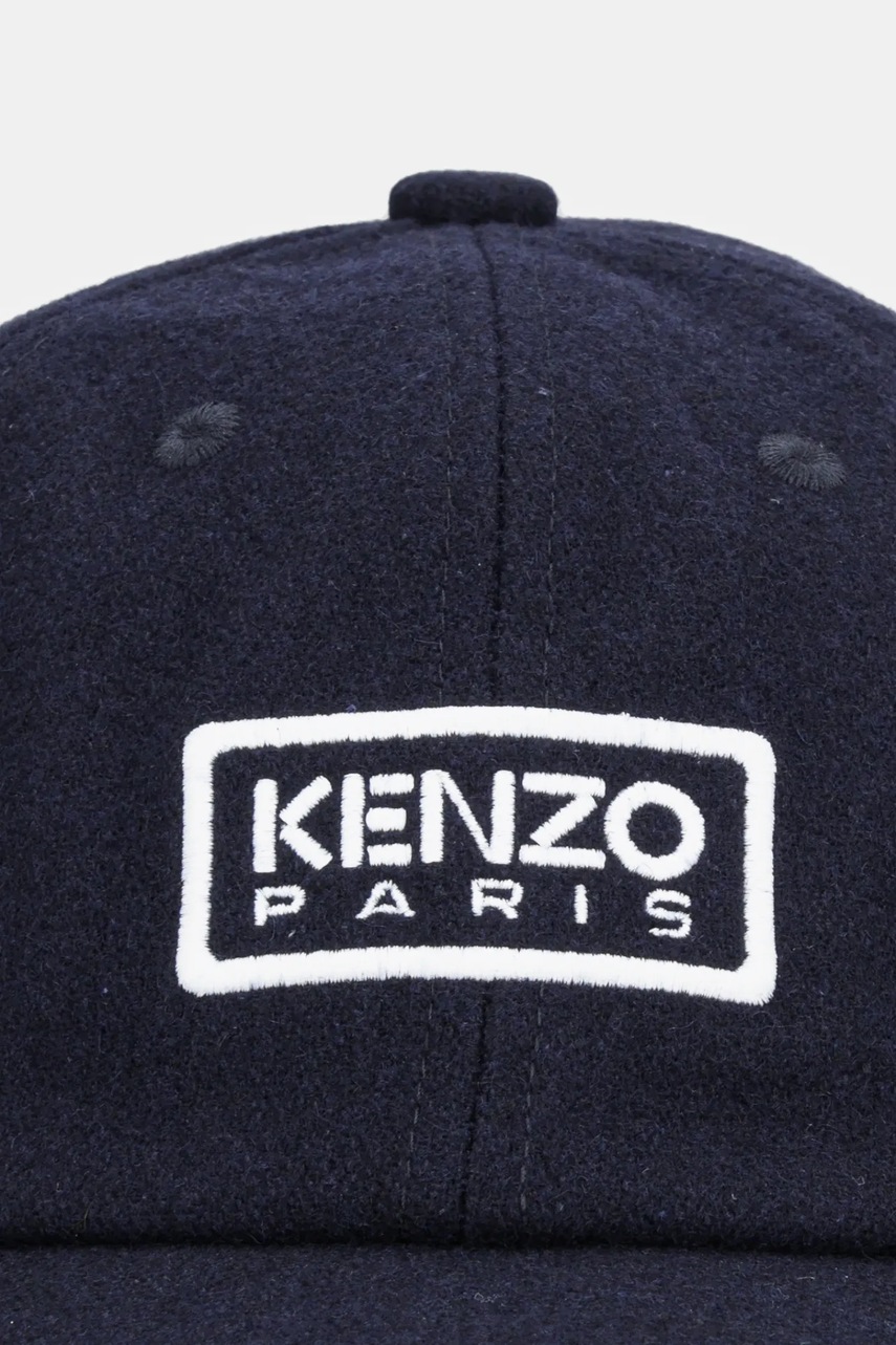 Шерстяная кепка Kenzo цвет синий FF68AC801F43 Шерстяная кепка Kenzo цвет синий FF68AC801F43